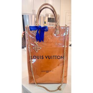 Louis Vuitton Women's Upcycled Plastic Laminated Paper Tote Bag Orange OS